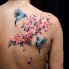Birds Cherry Blossom Blossom Tattoo Cherry Blossom Tattoo Hummingbird Tattoo