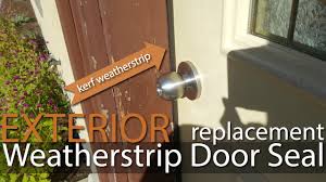 Here's a colorful picture of the front door jamb. Exterior Door Weather Strip Replacement Kerf Weatherstrip Youtube