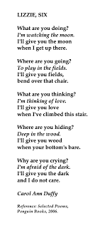 Carol Ann Duffy Lizzie Six Carol Ann Duffy Carol Ann Duffy Poems Poems