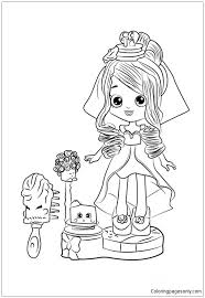 Bride coloring pages from 17 wedding coloring pages for kids who love to dream about. Cute Shopkins Bride Coloring Page Free Coloring Pages Online