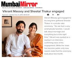 The actor was fond of acting and dancing from a very young age. Vikrant Massey Gets Engaged To His Long Time Girlfriend Sheetal Thakur In Private Roka Ceremony Bollywood