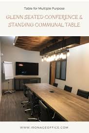 Glenn Seated Conference Standing Communal Table Bold And Versatile This Table Can Be Used For Multiple Purposes From A Seated Video Communal Table Communal Table