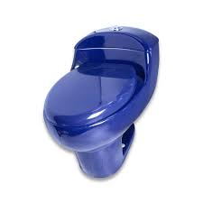 Decoración de baños +125 ideas alucinantes. Inodoro One Piece Artico Azul Promart