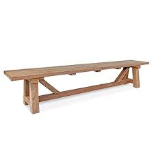 Outliv Holzbank Rustikal Marbella 4 Sitzerbank 240cm Teak Holz Gartenbank Massiv Holz Terrassenbank Massivholzbank Wett Gartenbank Holz Holzbank Rustikal Teak