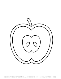 Color in this picture of an apple and others with our library of online coloring pages. Rosh Hashanah Coloring Pages Half Apple Planerium