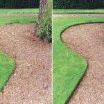 Place your edging so that it sits about half way up the edge of the stone (approx. Metal Lawn Edging Lowes Ortega Lawn Care Concrete Garden Edging Lawn Edging Garden Edging