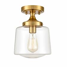 Many styles and designs of ceiling lights help any homeowner find the perfect light to add appeal and style to their home. Brass Mid Century Retro Glass Modern Semi Flush Mount Ceiling Light Claxy