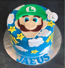 Mario birthday cake baby boy birthday cake super mario birthday 7th birthday birthday ideas mario bros y luigi. Super Mario Luigi Cake Food Drinks Homemade Bakes On Carousell