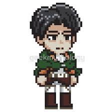 Aot Levi Pixel Sprite By Geekmythology Pixel Art Perler Beads Perler Bead Art