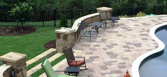 These durable seats aren't designed for lounging and relaxation but rather for casual outdoor gatherings around a fire pit or sitting in the garden to meditate for a brief time. Raleigh Hardscaping Stone Pavers Custom Fire Pit Patio Covis