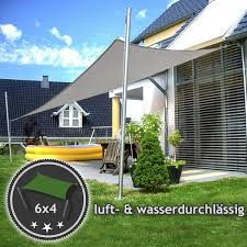 Sonnensegel Anlage Hohenverstellbar 6x4m Luftdurchlassig Komplett Terrasse 2 Mast 2 Wand In 2020 Sonnensegel Leichtbeton Flaschenzug