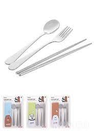 3 pieces wooden flatware set japanese style wooden spoons and wooden forks japanese wooden utensil set natural wood cutlery set with pouches for kitchen, home, camping, picnic. Miniso Australia