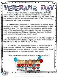 Veterans Day Reading Passage Veteransdaycrafts Free Download A One Page Summary Of Veterans Day For Kids Veterans Day Activities Veterans Day Coloring Page