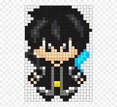 Kirito Sword Art Online Perler Bead Pattern Bead Anime Pixel Art Grid Clipart 797665 Pikpng Please choose paypal at checkout. kirito sword art online perler bead