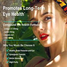 Dr.Brian Eye Vitamins 5 in 1 Eye Formula with Lutein 20mg, Omega 3 Fish Oil  EPA DHA 730mg, Vitamin A, E, Zinc for Eye Vision 60Caps Lutein with Omega3