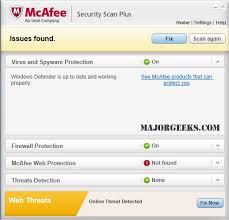 It detects them before they could get to work and ruin your pc. Download Mcafee Security Scan Plus Majorgeeks