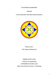 Contoh soal bahasa inggris kuliah semester 2 dan jawabancontoh soal dan jawaban uts pendidikan kewarganegaraan kuliah. Pdf Materi Kuliah Statistika Ekonomi 1 Tria N R Academia Edu