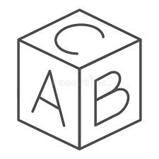 Download abc blocks black and white and use any clip art,coloring,png . Educational Block Thin Line Icon Toy Cube Vector Illustration Isolated On White Kids Alphabet Block Outline Style Stock Vector Illustration Of Preschool Sign 146939607