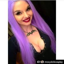 Check out Sarah Barnes/Moxy Doll Cosplay in our Lily Munster Bat Pendant.  Get yours at the link below:  https://rockrebelshop.com/collections/the-munsters/products/bat-pendant-chrome  Repost @moxydollcosplay with @repostapp ・・・ 💜😈💜#lavenderhair ...