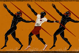 August vinchon, diagoras carried by his sons after olympic victory, 1814. The Strange Rites Of The Ancient Olympics Wsj