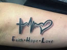 Heartbeat Tattoos For Men Symbolize That Life Is Precious And It Shows Off A Brilliant Combination Of Emoti Hope Tattoo Heartbeat Tattoo Faith Hope Love Tattoo