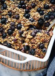 Blueberry Baked Oatmeal Recipe Healthy Baking Breakfast Recipes Baked Oatmeal Healthy