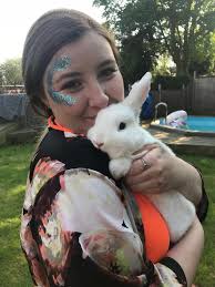 Lost white rabbit with dark spots in Carlton?