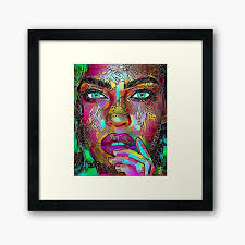 Salome colors, woman portrait, woman, mujer, femme, lea roche paintings"  Framed Art Print by salomitata
