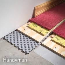 How To Carpet A Basement Floor Finishing Basement Damp Basement Basement Makeover