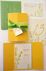 Yellow And Green Baptisia Wedding Invitation Collection Green Spring Wedding Spring Wedding Invitations Spring Wedding Colors