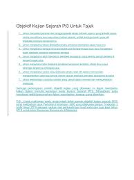Berikut dikongsikan contoh rumusan kerja kursus sejarah pt3 2018 buat rujukan pelajar. Objektif Kajian