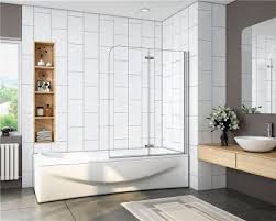 So wird die badewanne bei bedarf zur dusche. Badewanne 2 Ftg Falttur Duschwand Duschabtrennung 120x140cm Vs2e 12 126 99 Aica Sanitar Gmbh Duschkabine Duschabtrennung