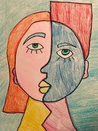 This is also where they see how the two faces fit together. Picasso Face Drawings Face Drawing Fun Kids Art Projects