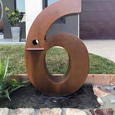 Designed to develop the we have been involved with the design and manufacture of letterboxes in australia since 1985. Custom Unique Oversize Corten Number Letterbox Https Www Entanglements Com Au Products Metal Letter Boxes Html Corten Letter Box Design Metal Letter Signs