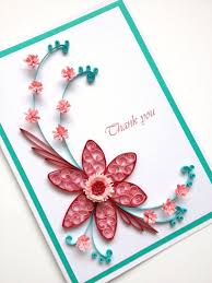 How to write thank you cards you ask!? Paper Quilling Thank You Card Quilled Handmade Paper By Joscinta 6 00 Quilling Designs Handmade Flowers Paper Paper Quilling Designs