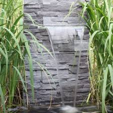 Wasserfall Gartenwasserfall Set Mit Pumpe Und Led Beleuchtung Fur Teich Beleuchtung Fur Gartenwas Garden Waterfall Water Features In The Garden Water Walls
