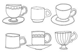 109 Tea Cup Drawing Simple Line Drawings Easy Drawings