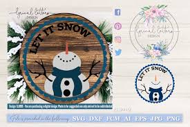 Download Free Svgs Download Sale Let It Snow Snowman Ornament Svg Cut File Ll089e Free Design Resources
