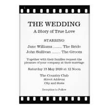 Wedding Invitation With A Movie Film Theme Movie Theme Wedding Wedding Movies Wedding Film