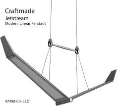 Craftmade 47490 Ch Led 47491 Ch Led Jetstream Modern Linear Pendant Depth 37 75 X Width 5 X Heigh Modern Pool Table Lights Pool Table Lighting Light Table