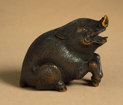Netsuke animal art cats japan asian art art museum cat art art feline. Wild Boar Netsuke çŒª NaitÅ Toyomasa Japan 1773 1856 Japan First Half Of 19th Century Lacma Japanese Animals Netsuke Japanese Antiques