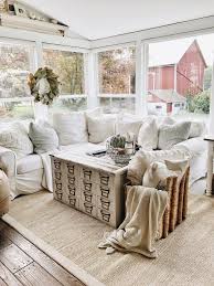 Dark brown appears in two lounge suites, a pendant, logs of wood and books, the perfect accompaniments to a roaring winter fire. 27 Rustic Farmhouse Living Room Decor Ideas For Your Home Homelovr
