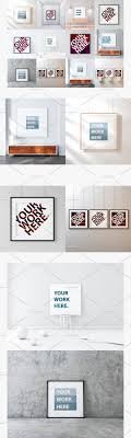 Download Square Poster Frame Mockup Set In 2020 Frame Mockups Poster Frame Poster Mockup PSD Mockup Templates
