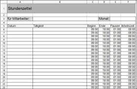 Stundenzettel 1.0 download auf freeware.de. Gratis Stundenzettel Als Pdf Word Und Excel Download Excel Kostenlos Vorlagen Excel Tipps