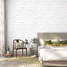 Awesome texture wallpaper for desktop, table, and mobile. Brick White Textured Self Adhesive Wallpaper Design By Tempaper Burke Decor
