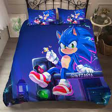 3d Sonic The Hedgehog Quilts Cover Set Bedding With Pillowcase Double King 2 Ebay