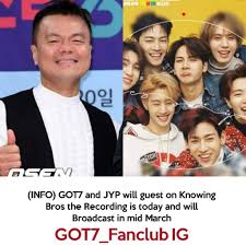 Knowing bros first aired on december 5, 2015. Got7 With Jyp On Knowing Bros Info About The Title Song Look Got7 Amino