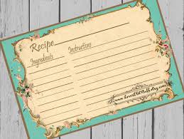 Aqua Printable Recipe Card 3 5x5 Recipe Template 4x6 Recipe Cards Turquoise 3x5 Blank Recipe Ca Recipe Cards Template Printable Recipe Cards Recipe Cards