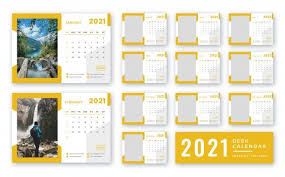 Desk Calendar 2021 In 2020 Calendar Design Template Printable Calendar Template Print Calendar