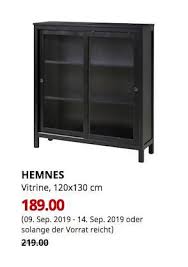 Ikea Kaarst Hemnes Vitrine Schwarzbraun 120x130 Cm Hemnes Ikea Vitrine